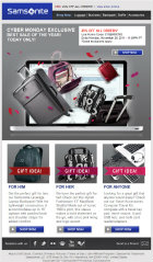 image of Overdrive Interactive Wins 2012 Best Retail Email Message Campaign, Best Shopping Email Message Campaign Internet Advertising Award for Samsonite Email Marketing Campaign